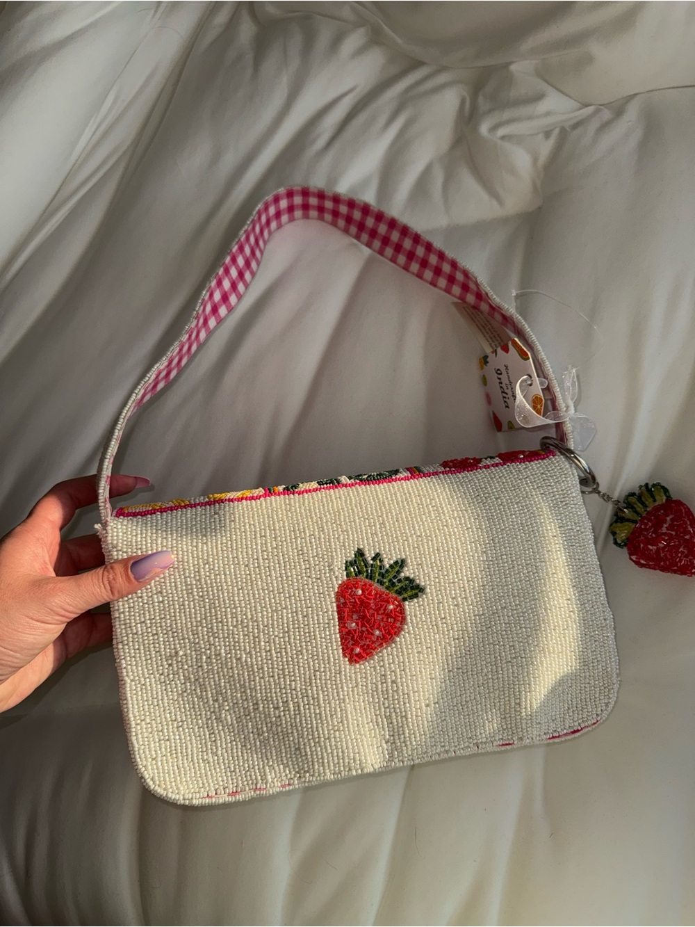 Fruit Beaded Bag Handmade in India New With Tags - Picture 5 of 13
